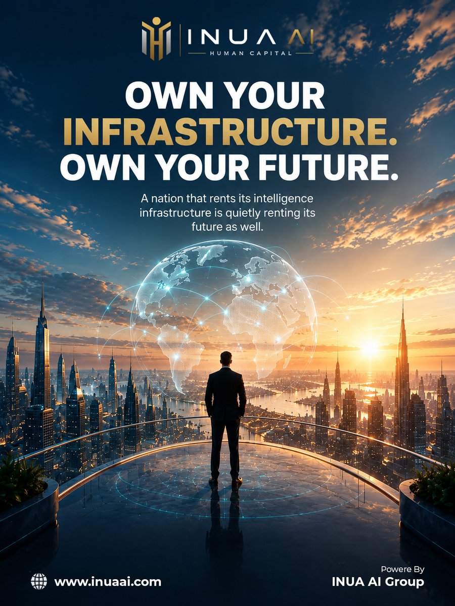 INUAAIHC's tweet photo. Renting your intelligence infrastructure is dependency, not efficiency. @INUAAIHC  builds infrastructure nations can own.

#INUAAIGroup #RealizePossibilities #DigitalSovereignty #ResponsibleAI #AIGovernance #IntelligenceAge https://t.co/2t0ZHgMSri