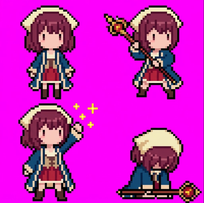 sidfaith5's tweet photo. ソフィーちゃんドット絵！杖はご愛敬… https://t.co/p4VBDu5gjf