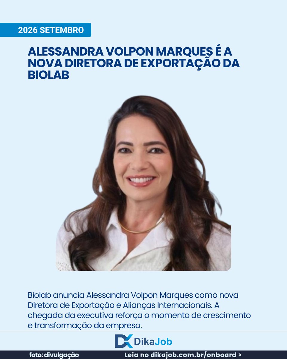 DIKAJOB's tweet photo. @Alevolpon Marques é a nova Diretora de Exportação da @biolabfarma
Saiba mais https://t.co/YyTZ2J2Knb
ATIVE O 🔔 PARA RECEBER NOSSOS POSTS.
#DikaJob #DikajobNews #pharmaceutical #Onboard @joaomengaldo #biolab https://t.co/NI4b9buc4W