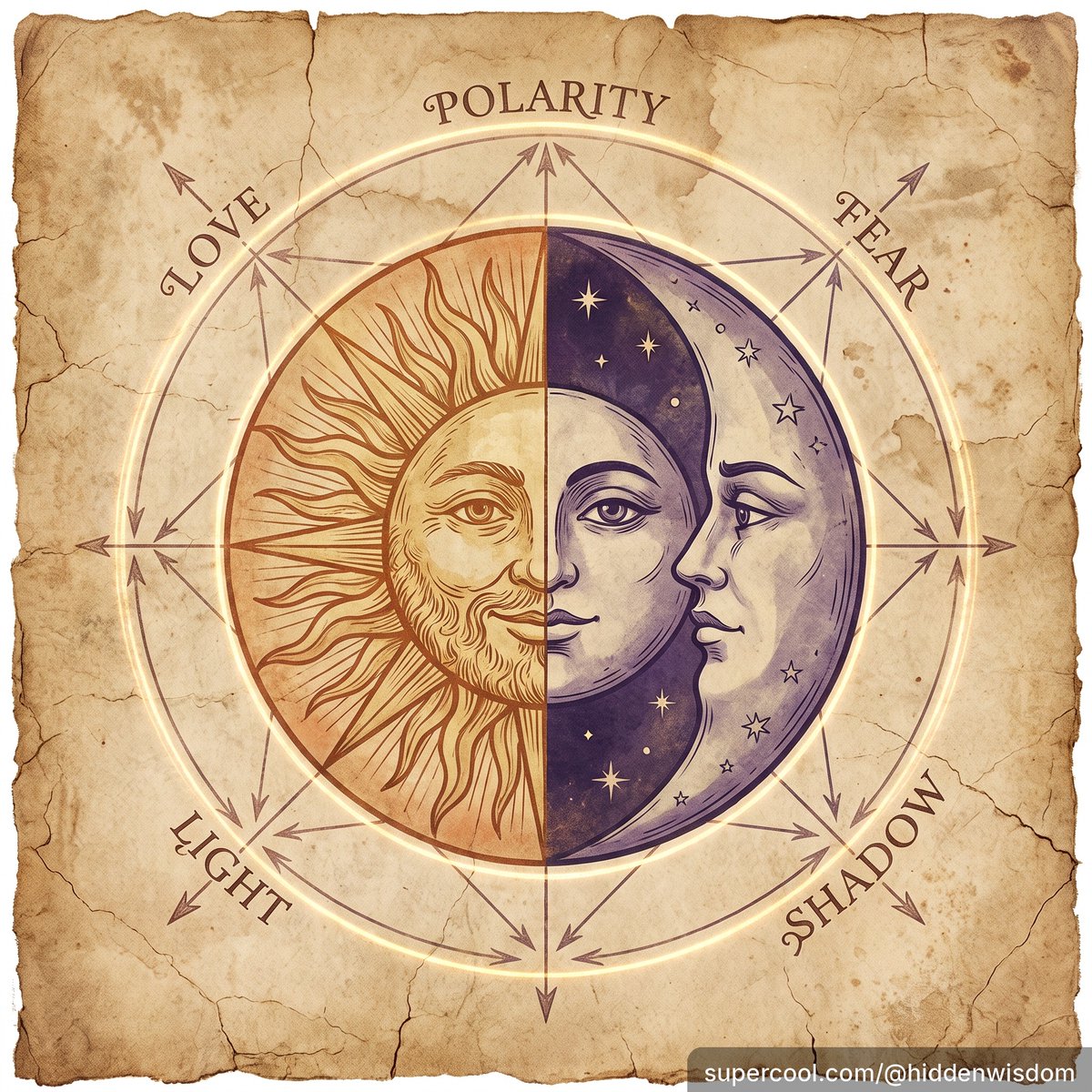 3Golightly's tweet photo. The Hermetic law of Polarity: love and hate are the same current, only tuned to different degrees. What you call your enemy may be your own light, unrecognized. Transmute the frequency. Do not fight the mirror.

Follow me on SuperCool: https://t.co/T2jYjOPHib https://t.co/3cvXvQzpPA