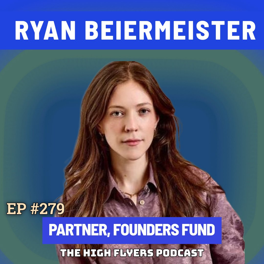 vidags10's tweet photo. Ep #279 of The High Flyers Podcast is live!

Re-imagine a high flyer with someone who went from being the #1 ranked college debater in the US to building products at Palantir, Meta and OpenAI — and is now making the leap from operator to investor at Founders Fund.

Meet Ryan Beiermeister, Partner at Founders Fund.

We unpack:
▪️ How debate shaped the way she thinks
▪️ Why Palantir bet on her at 22
▪️ Growing up fast inside Palantir
▪️ What Meta taught her about building for billions
▪️ Why human judgement still matters in AI
▪️ What personalised AI could mean for kids
▪️ Why powerful technology needs thoughtful design
▪️ The shift from operator to investor
▪️ Why being different can be an investing edge
__

🎧 LISTEN HERE: https://t.co/aq5bNkAVdx

@ryanameliab's re-imagined "high flyer": Dan Fitzmeyer
Thx for the research help: @traestephens, Robin, @eag, Sean
People mentioned include: Brian, Peter, Jesse, @SchimpfBrian 
cc: @mirzadegen @zebulgar @absoluttig @micsolana @foundersfund @saranormous