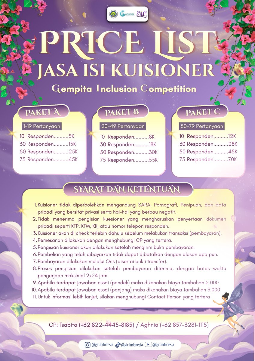 nepctunee's tweet photo. WTS! BUTUH RESPONDEN KUESIONER? TENANG, KAMI SIAP BANTU! ✨

Lagi dikejar deadline penelitian, skripsi, tugas, atau survei? 📚😵‍💫
Yuk, percayakan kebutuhan respondenmu kepada kami! 🌟

💸 Mulai dari 5K
📋 Pilihan paket berdasarkan jumlah pertanyaan
⚡ Pengerjaan maksimal 2×24 jam https://t.co/1RA3oBrKjK