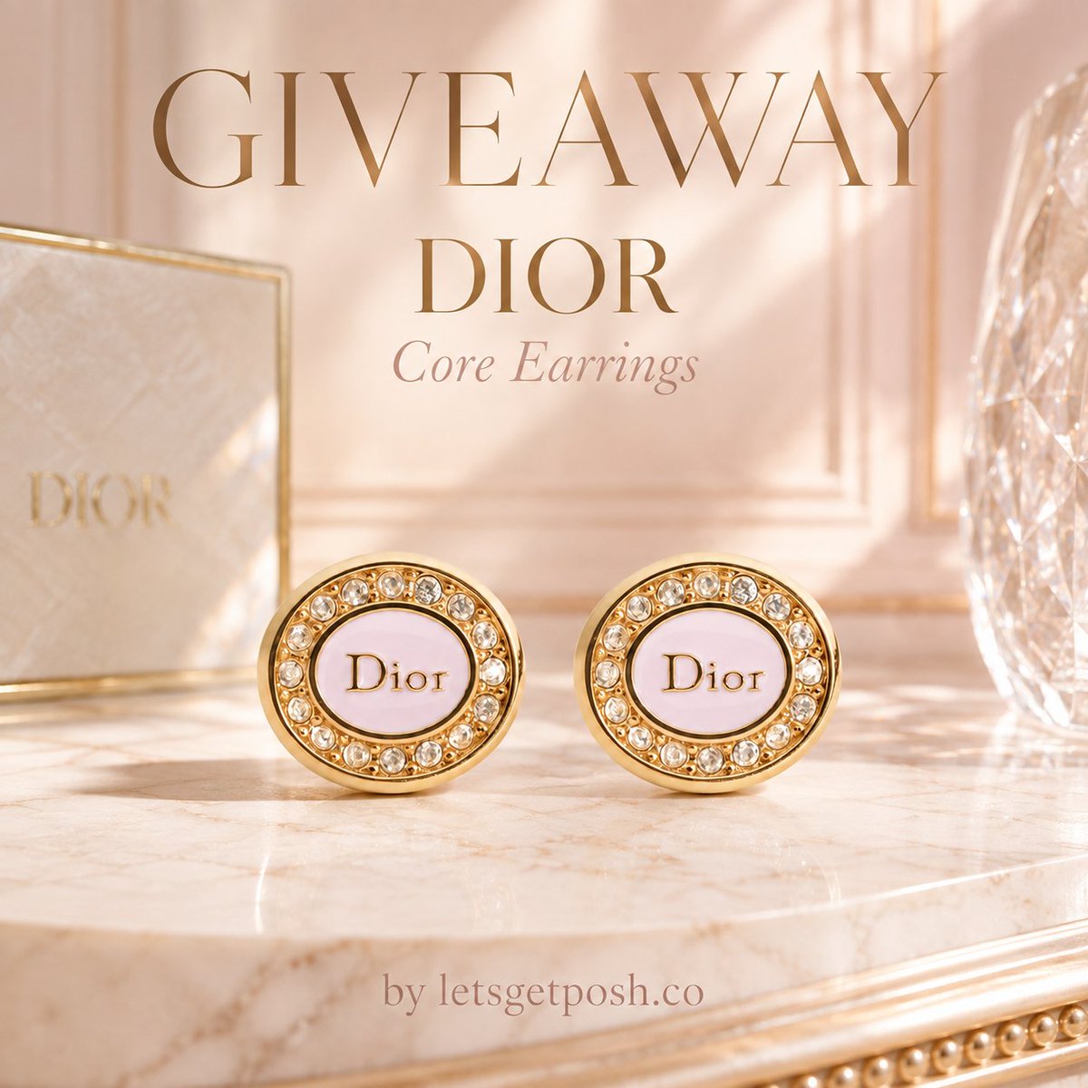 letsgetposh_co's tweet photo. 🌸💎 Win the Iconic Dior Core Earrings! 💎🌸

Add a touch of iconic Dior elegance to your jewelry collection with these exquisite Dior Core earrings. Finished in luminous gold-tone metal, each petite statement stud features the signature Dior logo framed by sparkling crystals and soft Rose Tendre pink lacquer, applied by hand.

✨ Gold-finish metal
💎 Crystal detailing
🌸 Delicate Rose Tendre pink lacquer
👑 Signature Dior design
🎁 Includes one pair of earrings

Small, sophisticated, and made to make every outfit feel a little more special. Enter now for your chance to win!

💖✨ OPEN WORLDWIDE 🌎
🔗 LINK IN BIO ☝️
🎁 ENTER FOR YOUR CHANCE TO WIN!
If you don't want to wait, find it in our shoppable link in bio 🛍️✨
Good luck, Poshies! 💕✨

#LuxuryJewelry #JewelryLover #JewelryAddict #GiveawayAlert #LuxuryGiveaway

https://t.co/vRVHdfdG2P