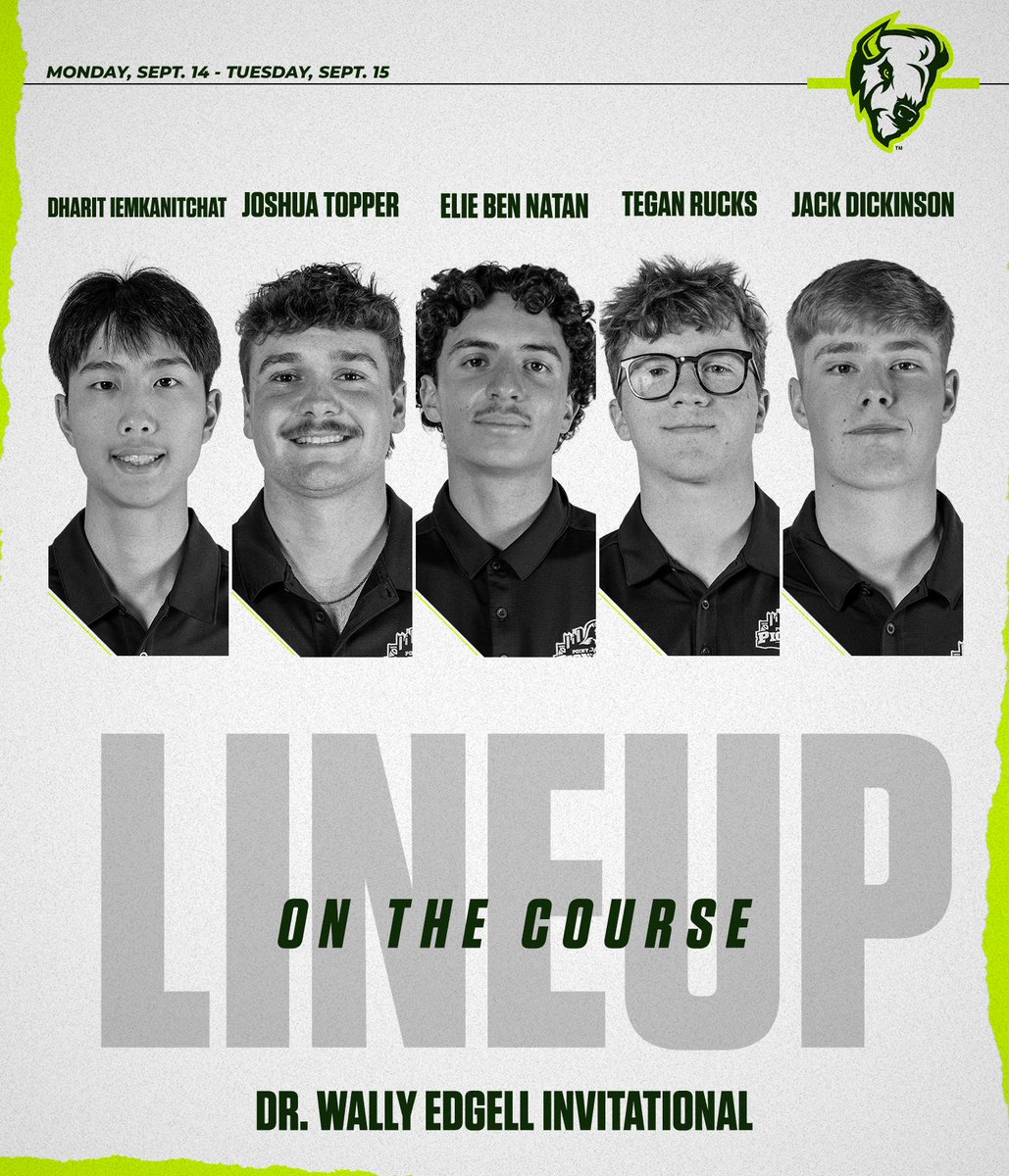 ppugolf's tweet photo. Here’s this week’s lineup! We will feature five golfers as the Point Park team as well as four independent golfers.

#GoPioneeds https://t.co/xBRDL23FZm
