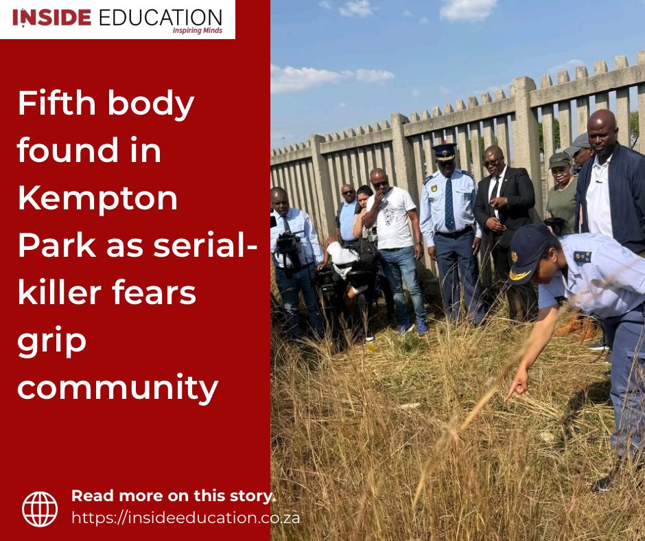 insidemetrosza's tweet photo. A #fifthwomanbody has been found near #KemptonPark. The discovery has heightened fears that a serial killer may be active in the area.
Read https://t.co/Wzrx9eB1KG
#InsideMetro #southafricannews #Olifantsfontein #BrigadierAthlendaMathe #SAPS #elizabethmoselakgomo #Rhodesfield https://t.co/kawdkHr2GW
