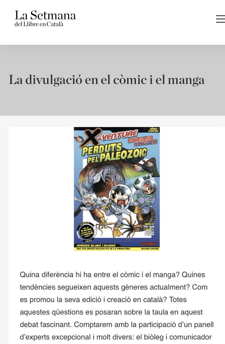 oosocomic's tweet photo. Compte enrera per a @LaSetmana 😱
Enguany repetim taula rodona amb el director del @ZooBarcelona, #AntoniAlarcon i amb en @maxplazab de @RamenParaDos 
Dissabte 19 escenari 3 a les 11h
✏️la ciencia en el comic i #xventure perduts pel paleozoic 🦖🦕 https://t.co/nL4Td5gBLH