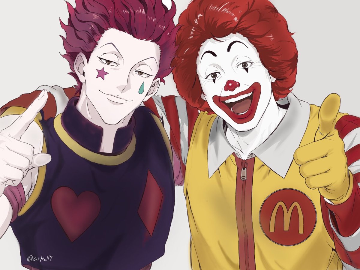 arkull7's tweet photo. ヒソカとドナルド
 #hxh  #hxhfanart https://t.co/hbS2ivG8wB