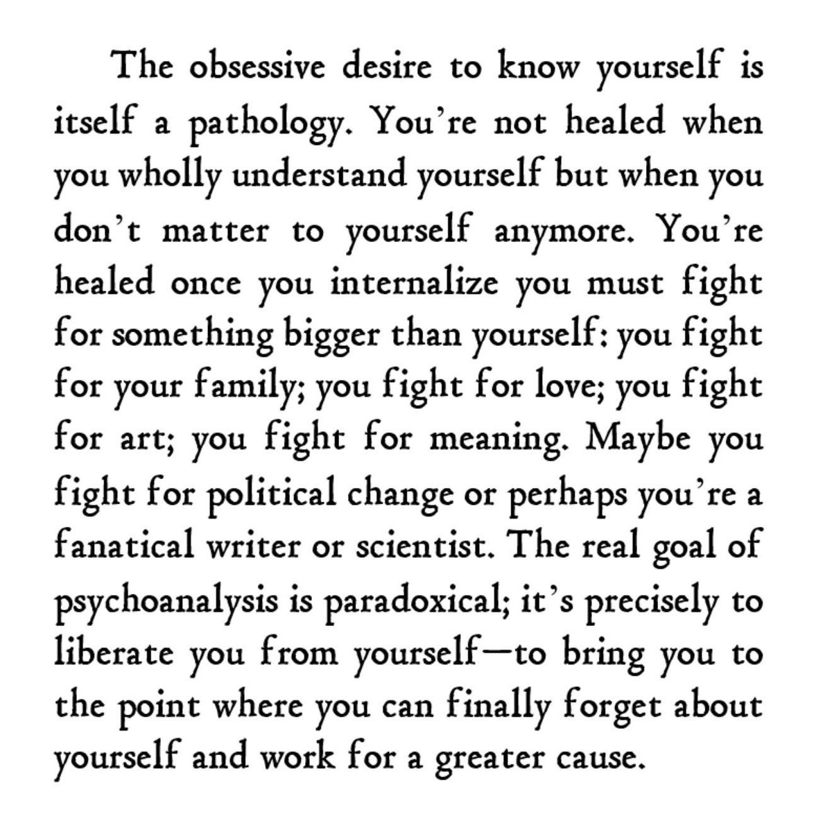 Lovandfear's tweet photo. Slavoj Zizek on leaving to desire to know oneself. https://t.co/a2x0GfzJn0