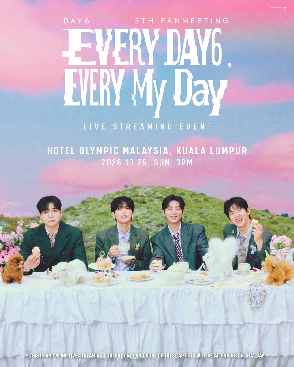 dreamlabelent's tweet photo. ➫ 𝐃𝐀𝐘𝟔: 𝐄𝐕𝐄𝐑𝐘 𝐃𝐀𝐘𝟔, 𝐄𝐕𝐄𝐑𝐘 𝐌𝐲 𝐃𝐚𝐲 - 𝐋𝐈𝐕𝐄 𝐒𝐓𝐑𝐄𝐀𝐌𝐈𝐍𝐆 𝐄𝐕𝐄𝐍𝐓 𝐢𝐧 𝐊𝐔𝐀𝐋𝐀 𝐋𝐔𝐌𝐏𝐔𝐑 

➫ 𝐓𝐢𝐜𝐤𝐞𝐭 𝐒𝐚𝐥𝐞 𝐈𝐧𝐟𝐨𝐫𝐦𝐚𝐭𝐢𝐨𝐧
General On-Sale: 17 Sept 2026 (12 PM onwards)
Ticketing Website: https://t.co/SjcpubApEL

(1/2) https://t.co/QhKuLNHlo2