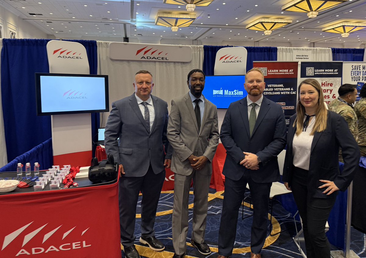 AdacelSystems's tweet photo. The Adacel team is ready for Day 1 of the @AFA_Air_Space Air, Space & Cyber Conference.
Stop by booth #MB105 to experience Landing Zone Operations Training in VR and see how advanced simulation supports operational readiness through immersive, mission-focuses training. https://t.co/v7aGdyMRA7
