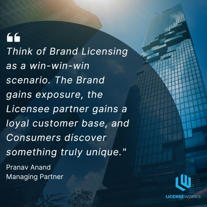 LicenseWorks's tweet photo. Can a partnership truly benefit everyone? Brand Licensing can open doors to exciting opportunities! 

It’s a true win-win-win: the brand expands its reach and visibility, the licensee taps into a ready-made loyal customer base to grow their business. https://t.co/F5kF2Gfdnh