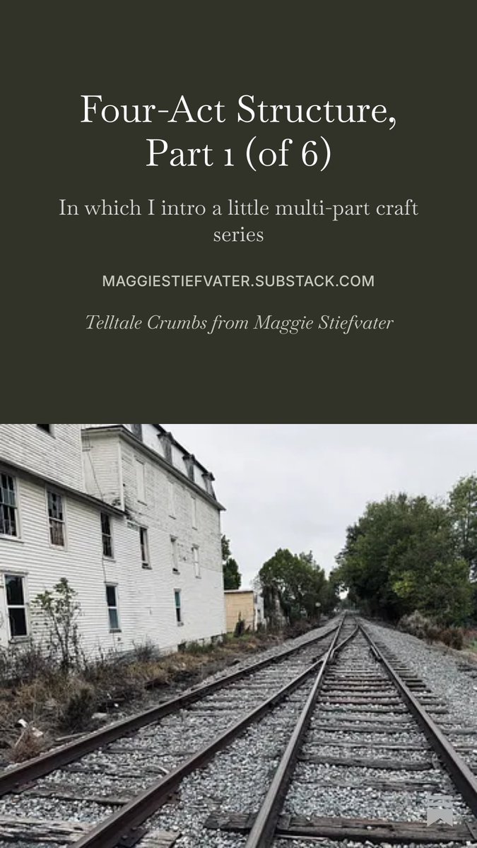 mstiefvater's tweet photo. Over on Substack, I’m starting a mini writing craft series, heavy on the ol’ discussion side. https://t.co/N16jHLRwOV https://t.co/GlpzO1KjAv