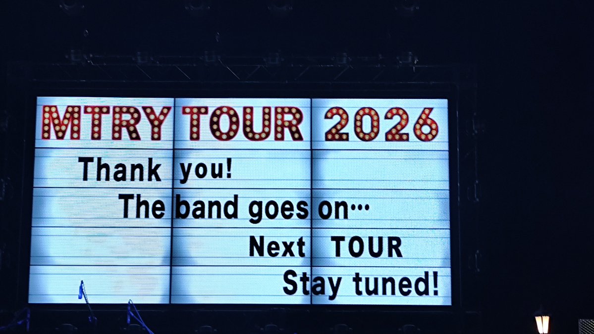 kabufuku0735's tweet photo. ようやくツアーラストで春を終��る事が出来ました！
無事完走おめでとう！

楽しいツアーでしたありがとう！！

#奥田民生
#MTRY
#春Oohlala https://t.co/xCzbMi4ueA