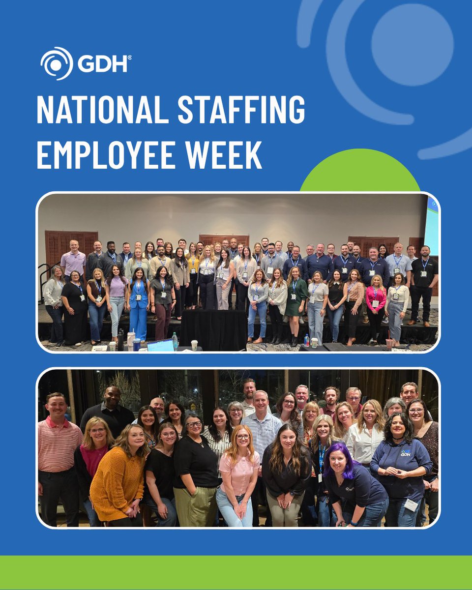 gdhinc's tweet photo. 💙 This National Staffing Employee Week, we're celebrating the consultants who choose to take on new challenges, share their expertise, and make an impact wherever they go. https://t.co/ZNLAmJIHlM