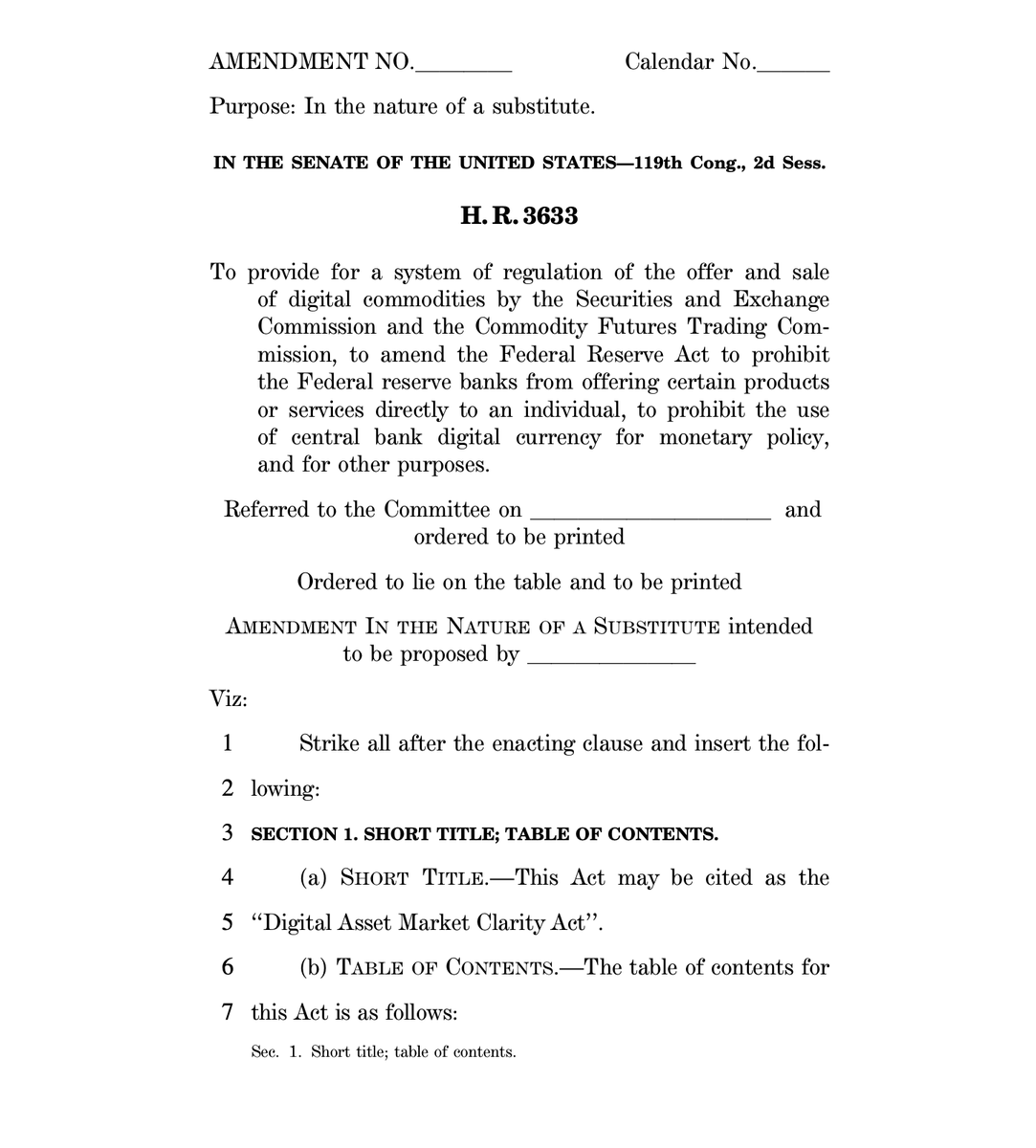BitcoinMagazine's tweet photo. TOMORROW: 🇺🇸 The U.S. Senate holds its procedural cloture vote on the Clarity Act.

Pass it 👏 https://t.co/78prnmCNSt
