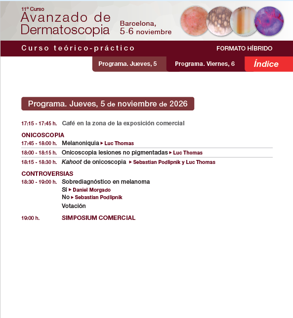 CAMFiC's tweet photo. 🔬 Torna el Curs Avançat de Dermatoscòpia

🗓️ 5 i 6 de novembre de 2026. Apunta’t i tria com seguir-lo: presencialment a Barcelona o via streaming.

Dos dies per aprofundir en dermatoscòpia, IA, noves tecnologies i casos pràctics amb experts nacionals i internacionals.

Inscriu-t’hi: https://t.co/mPI8iNr9me
