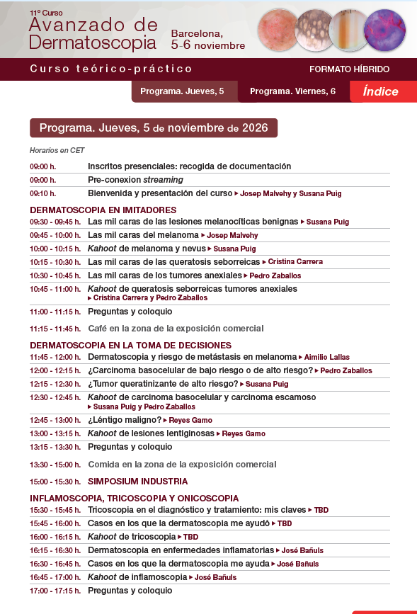CAMFiC's tweet photo. 🔬 Torna el Curs Avançat de Dermatoscòpia

🗓️ 5 i 6 de novembre de 2026. Apunta’t i tria com seguir-lo: presencialment a Barcelona o via streaming.

Dos dies per aprofundir en dermatoscòpia, IA, noves tecnologies i casos pràctics amb experts nacionals i internacionals.

Inscriu-t’hi: https://t.co/mPI8iNr9me