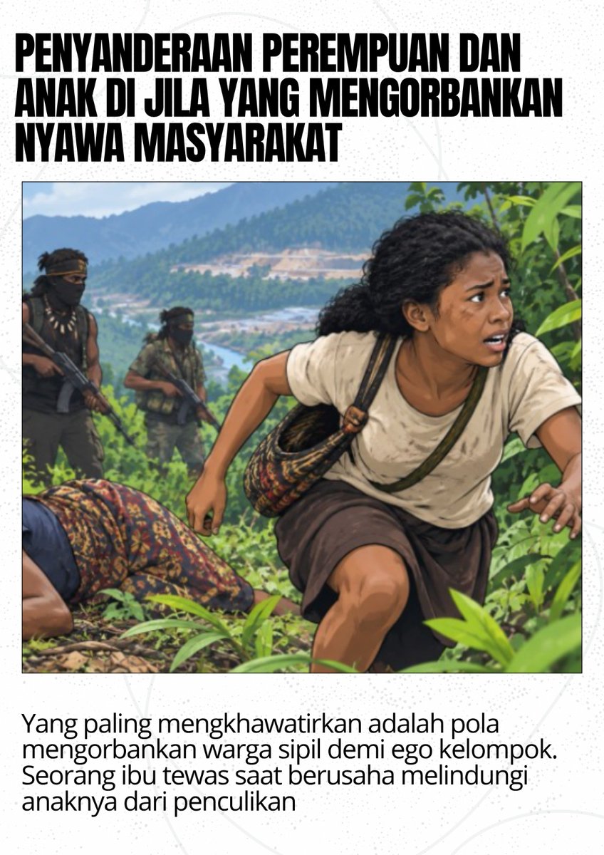 GeioRiz's tweet photo. Penyanderaan Perempuan dan Anak di Jila Yang Mengorbankan Nyawa Masyarakat
#kkb #komnasham #komnasperempuan #papua https://t.co/PZUs5N1Mrz