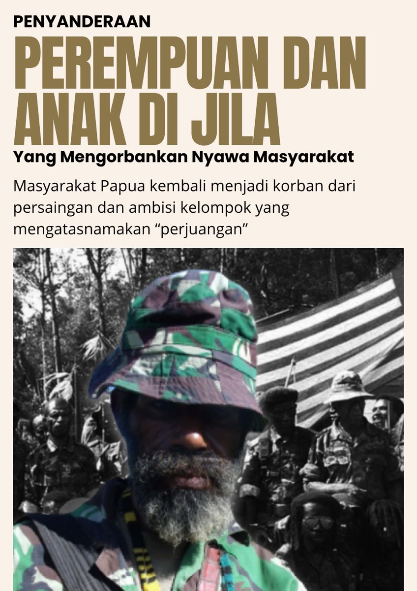 GeioRiz's tweet photo. Penyanderaan Perempuan dan Anak di Jila Yang Mengorbankan Nyawa Masyarakat
#kkb #komnasham #komnasperempuan #papua https://t.co/8zTO2DljxK