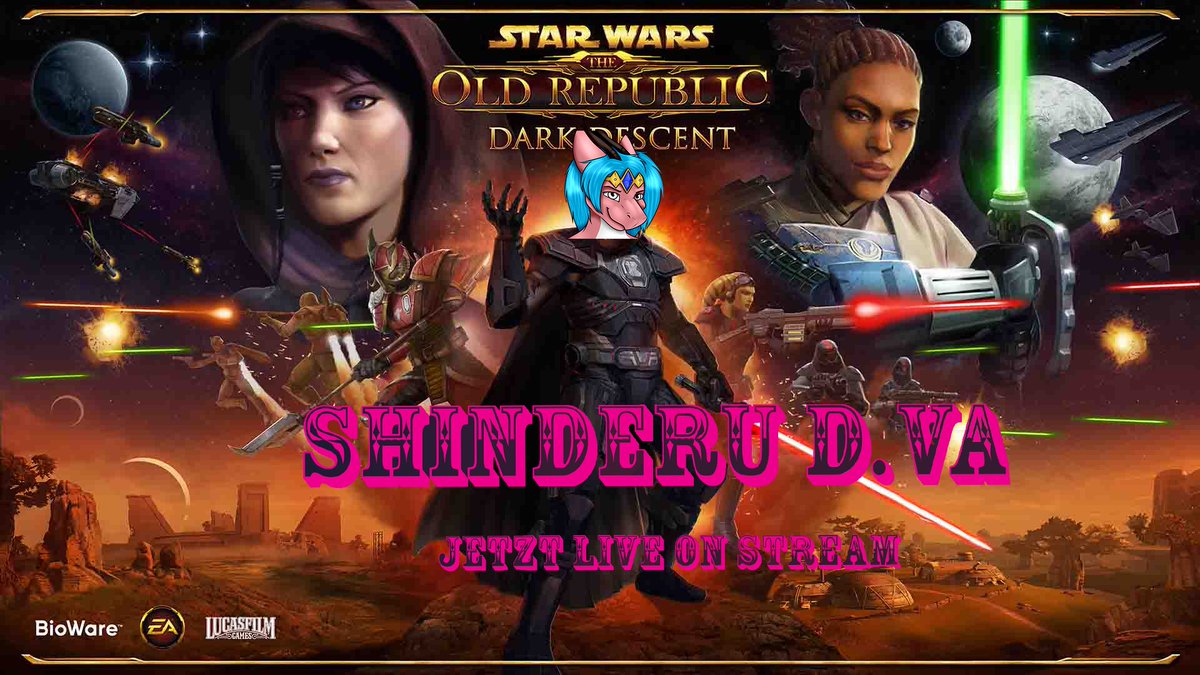 ShinderuDva's tweet photo. Hallöchen
Die süße und verrückte Drachenvtuberin ist wieder für euch da. Wir werden heut wieder die Galaxis unsicher machen.Das Imperium garantiert einen gemütlichen Nachmittag
Schaut doch vorbei https://t.co/QJrTgl4nc1
#Vtuber #germanvtuber #Dragonflight #gamergirl #Starwars #Swtor #trustme