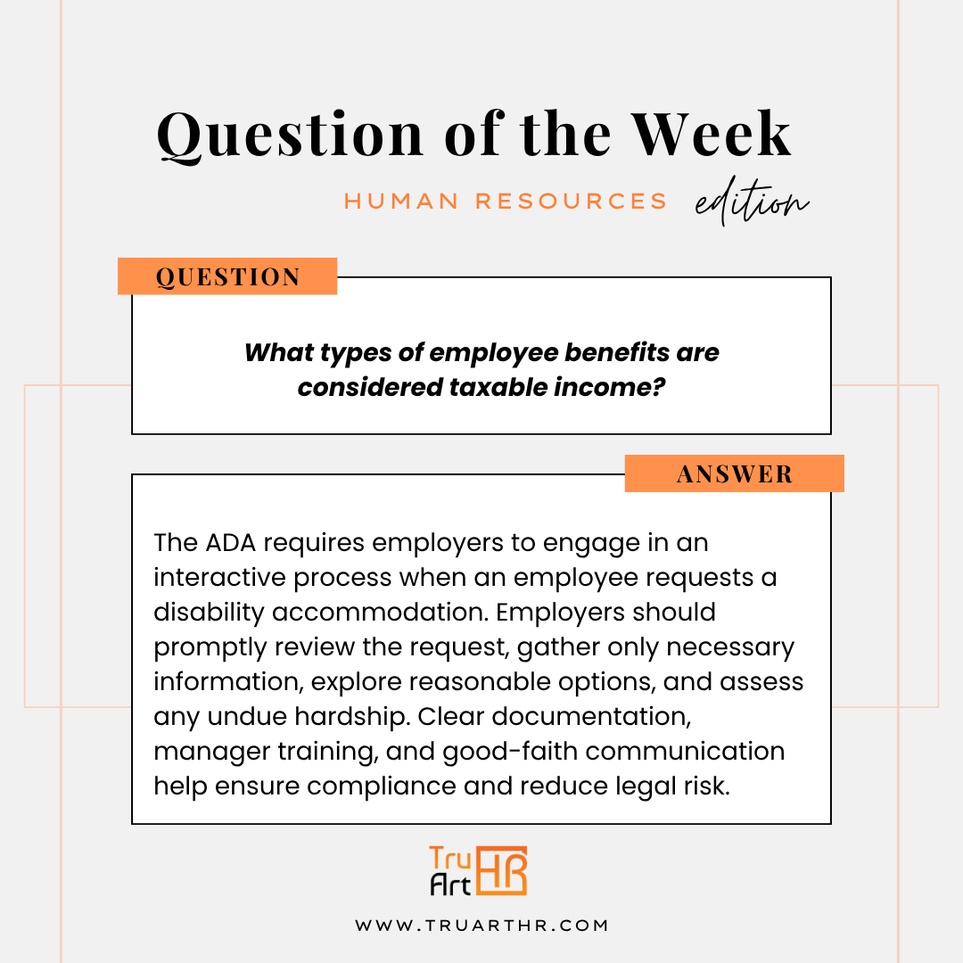 AlizaBabar10's tweet photo. ❓ Question of the Week:
Which employee benefits may be taxable?

• 💰 Identify taxable benefits
• 📋 Review tax rules
• 📝 Keep accurate records
• ✅ Ensure proper payroll reporting

Understanding benefit tax rules helps employers stay compliant and avoid payroll errors. https://t.co/FL5lkctUFF