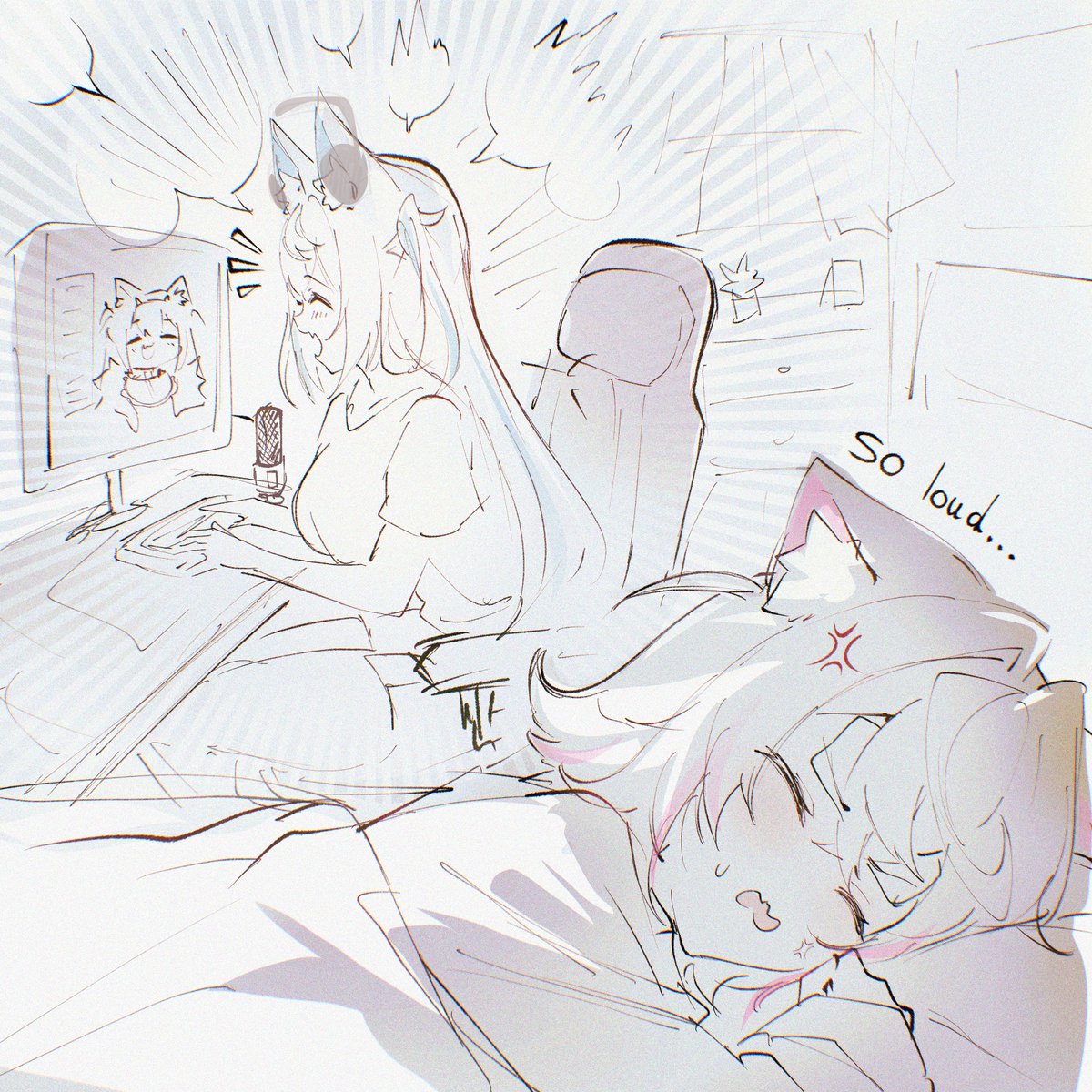 Maru_ccy's tweet photo. How I imagine Moco chan's hiatus https://t.co/lzUsaskK2c