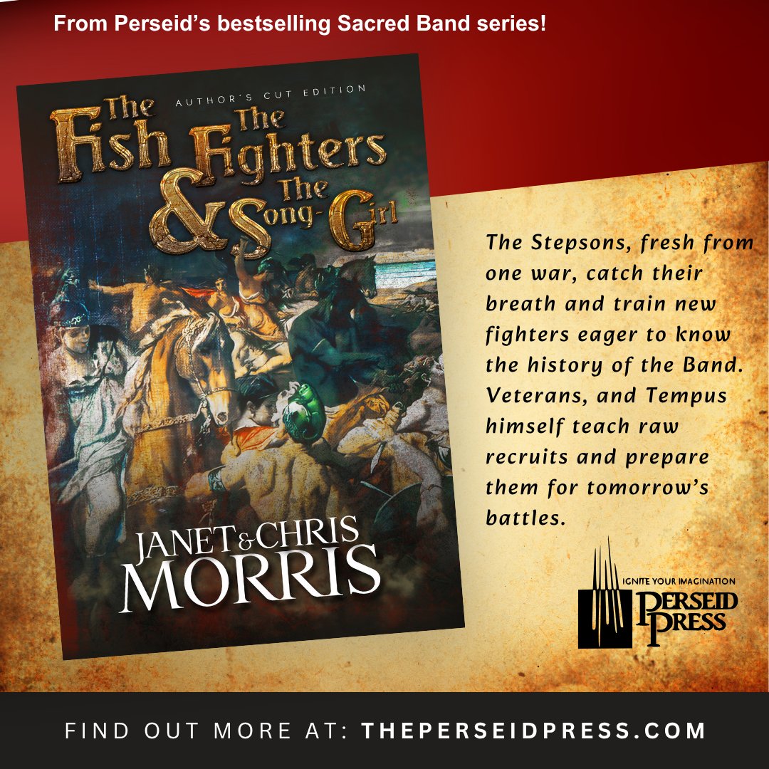 Perseid_Press's tweet photo. Tempus and his Sacred Band won the battle of their dreams. The time has come to count the cost and face consequences.  Young warriors need to be trained in the ways of The Band. https://t.co/qOrVXHfi6W 
#PerseidPress #JanetMorris #SacredBandSeries #ThievesWorld #Bookstagram https://t.co/sc2eJh7HJ8