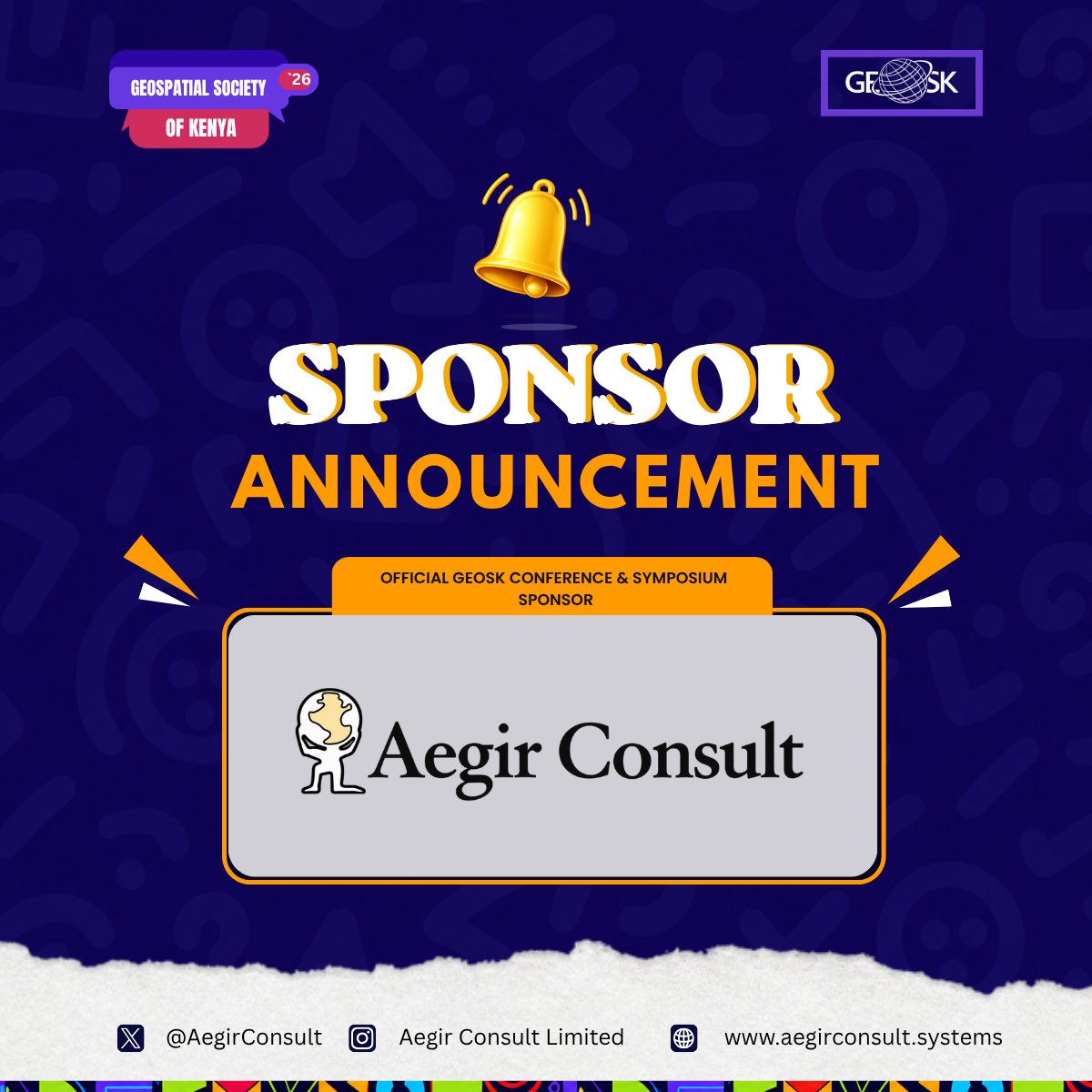 GeoSociety_Ke's tweet photo. Sponsor Announcement🎉🎉
@AegirConsult
Register for the symposium:
https://t.co/HYiqPqzanr…
Register for the conference:
https://t.co/s30LwrRobK
#geosk #aegirconsult #geosk2026 https://t.co/TncBS1sk98