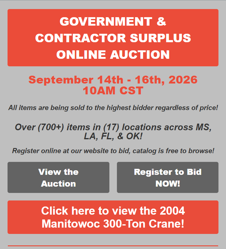 CraneNetwork's tweet photo. View JJ Merchant Sales &amp; Auctions Upcoming Auction Here: https://t.co/WyXHtltrNR https://t.co/XwH66hf1hx