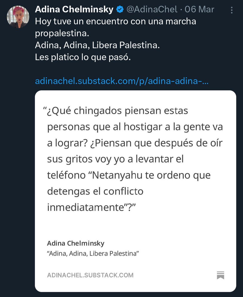 TerrorRestMX's tweet photo. Ejemplo práctico de una siønista alterando la realidad.

Lo que @AdinaChel escucho en su cabeza vs lo que en realidad le gritaron.

Y pues así son para todo. Les mama inventar para ellos quedar como las víctimas. https://t.co/QbpAAXTWQ9