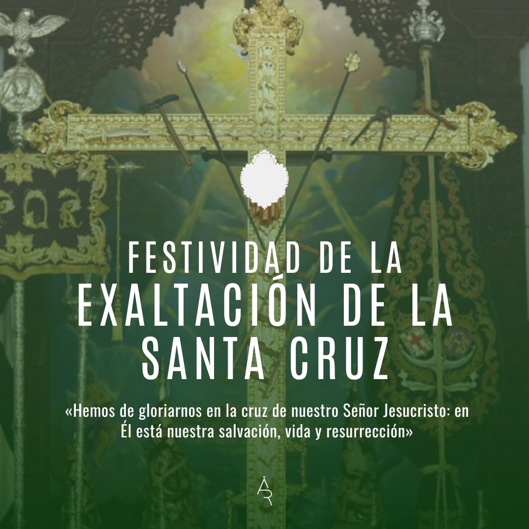 MacarenaAlmeria's tweet photo. #FESTIVIDAD | 

Hoy celebramos la festividad de la Exaltación de la Santa Cruz.

🙏 «Hemos de gloriarnos en la cruz de nuestro Señor Jesucristo: en Él está nuestra salvación, vida y resurrección» https://t.co/Bstz6h4JKp