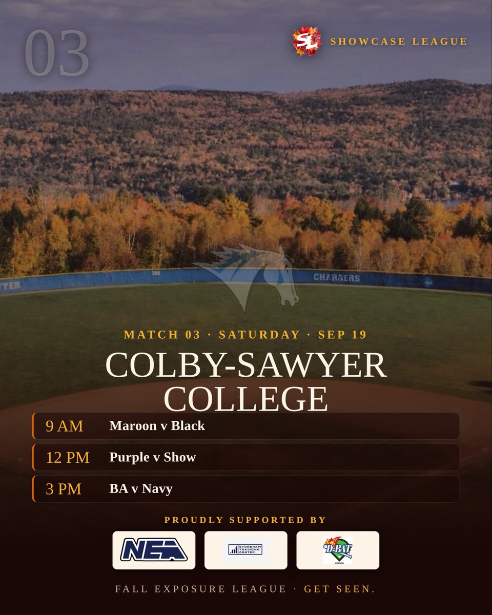 showcase_league's tweet photo. League will be heading to beautiful @CSCBaseball1 this Saturday! Whole bunch of talented players to keep πβs on! #theleague #FallExposure
@NHTeamBlack @nhteampurple @CoachTrotta @MATeamNavy @TheBABoys @ShowBBA https://t.co/enTnKoIaOc
