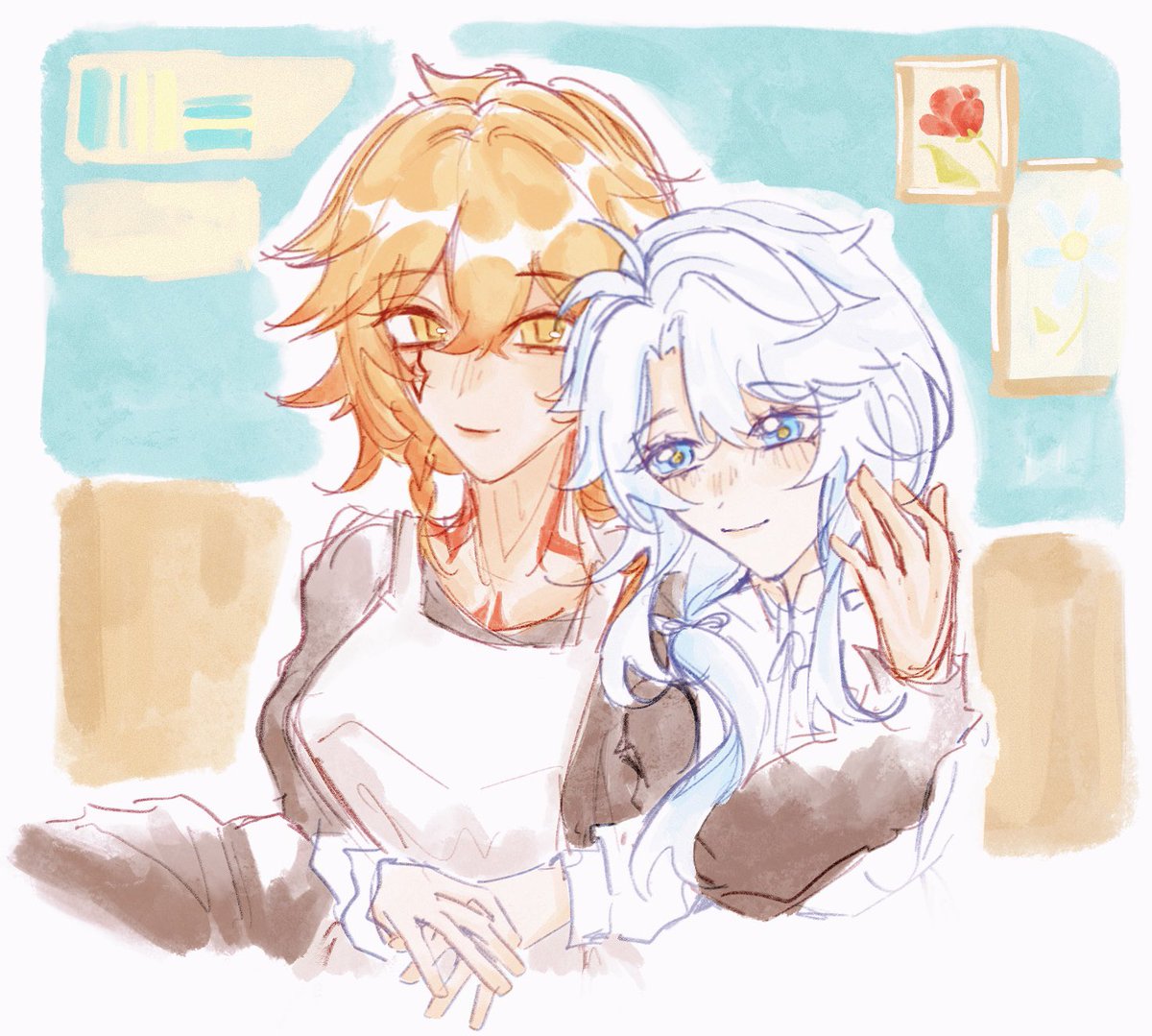 Ayaseou0's tweet photo. Domestic☀️🍷
#phaideiyuriweek #phaidei @yuriphaideiweek https://t.co/w9MZOGNw7F