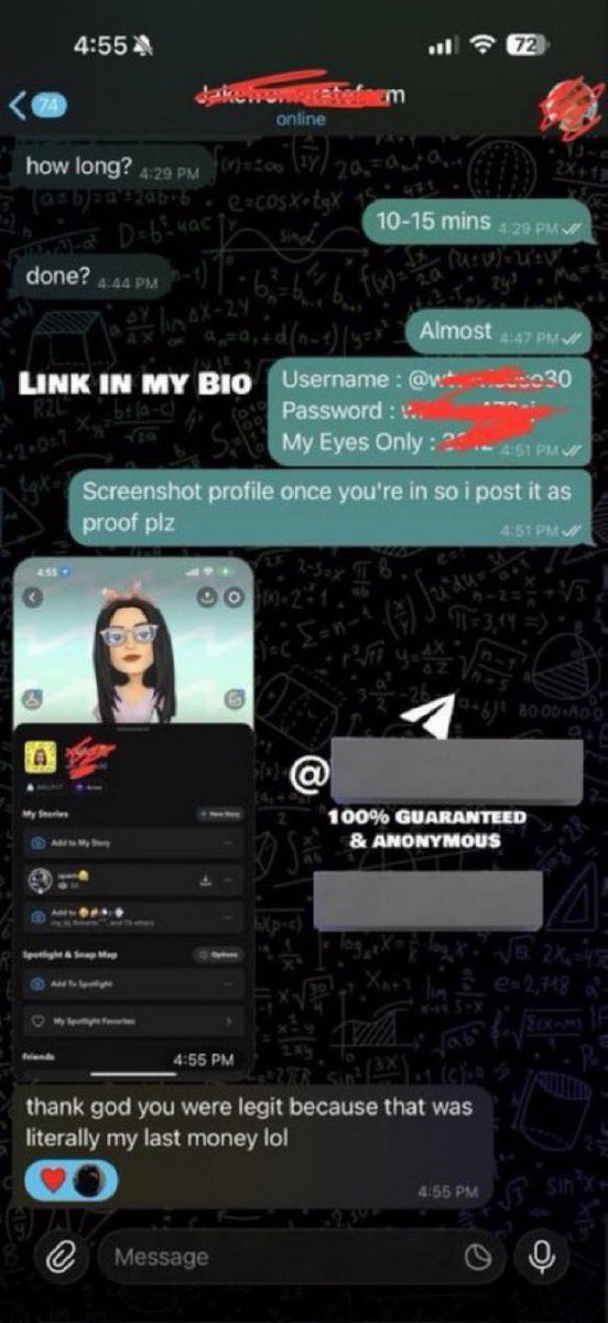 bruucintra's tweet photo. {<} Snapchat hacking fast hack on telegram channel
          I hack all social media recovery and access to iCloud, let's spy her now ans check what she got on her eyesonly
#snaphack #smno #ometv #Brosis #crypto #goon    
#buyingcontent #nsfwtwtً ] https://t.co/GF1TiF1FCP