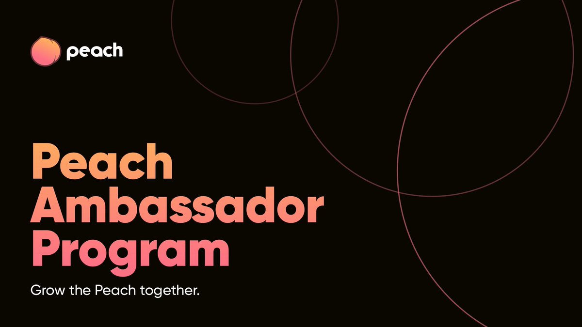peachlfg's tweet photo. The Peach Ambassador Program is now open. 🍑

We’re looking for passionate community contributors who want to help grow #Peach from the very beginning — across content, community, education, and ecosystem outreach. 

🧵 https://t.co/46WnLu5IrZ