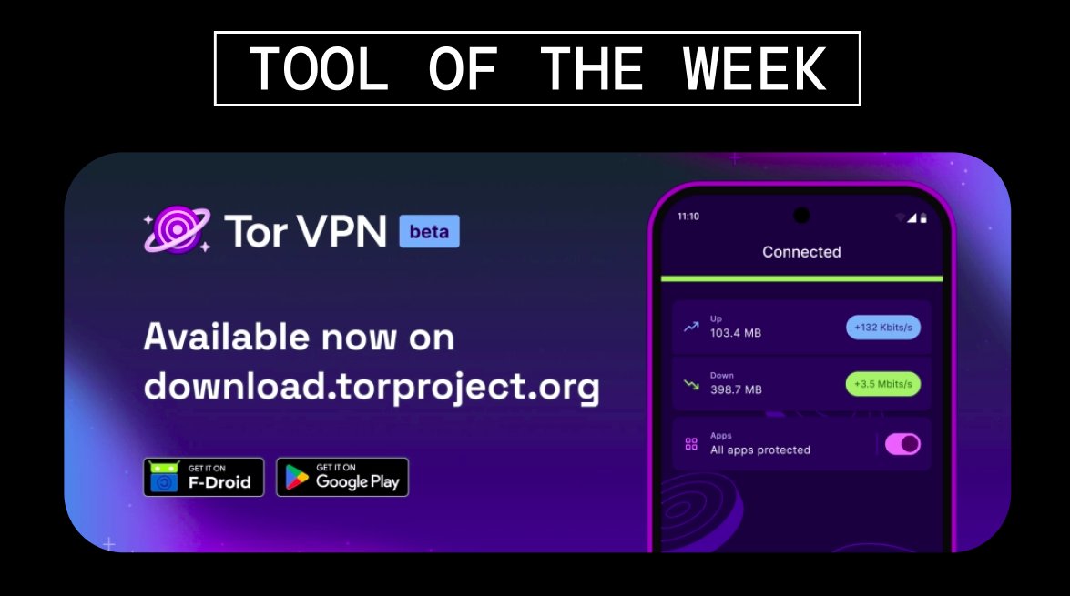 web3privacy's tweet photo. Our Tool of the Week is Tor VPN Beta by @torproject.

Built from scratch for Android, it routes selected apps through separate Tor circuits—hiding users’ IP addresses, separating their activity and helping them bypass censorship.

The project is still in beta and invites community testing and feedback.

https://t.co/QcwMOvPv6d