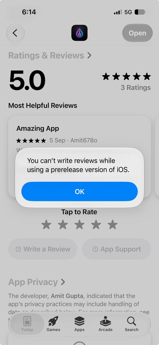 Amitkum46462848's tweet photo. Need help from iOS developers 👋
I’m unable to submit an App Store review because my iPhone is running a pre-release/beta version of iOS.
Any workaround or official solution would be appreciated. 🙏
#iOS #AppStore #Apple #Swift #iOSDevelopment
App URL is -https://t.co/uxlomfp5h2 https://t.co/SqrHvl0Ia6