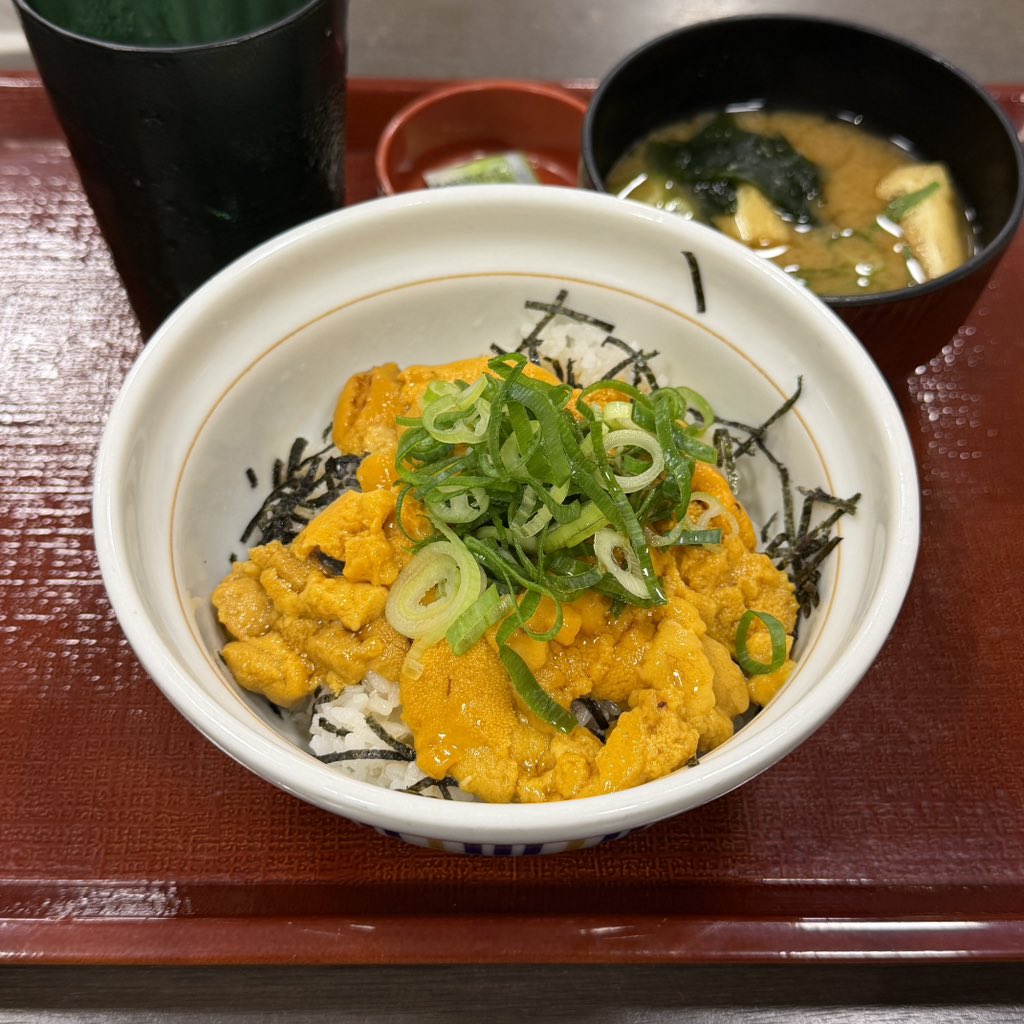 mouyome's tweet photo. ウニドーン！
（ねぎは抜いた方が良いのかしら） https://t.co/ksdhpAkS0q