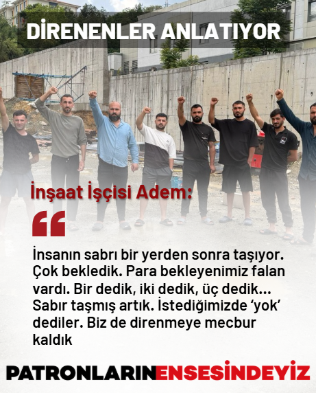 pensendeyiz's tweet photo. "İNSANIN SABRI BİR YERDE TAŞIYOR"

Günlerce direndiler, patrona diz çöktürdüler‼️

Sakarya İl Emniyet Binası inşaatı işçileri anlatıyor  👇

Röportajın tamamı https://t.co/xcDThtIrnj 'da 

https://t.co/HKumm1eMEG
