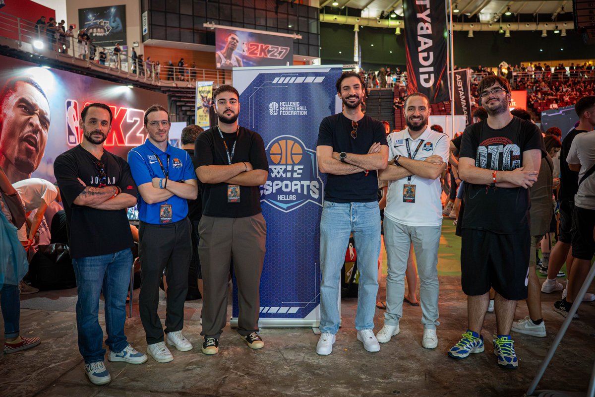 HellenicBF's tweet photo. Το ξεκίνημα στα Esports έγινε για την ΕΟΚ στο Κλειστό Tae Kwon Do, με πολλούς φίλους του μπάσκετ, πρώην και νυν διεθνείς, να βρίσκονται στο Gameathlon και να δοκιμάζουν τις δυνάμεις τους.
➡️ https://t.co/umSiCimxrc
#esports #ebasketball #esportsHellas #HellenicBF 🏀🎮 https://t.co/h0QY4de5Uu