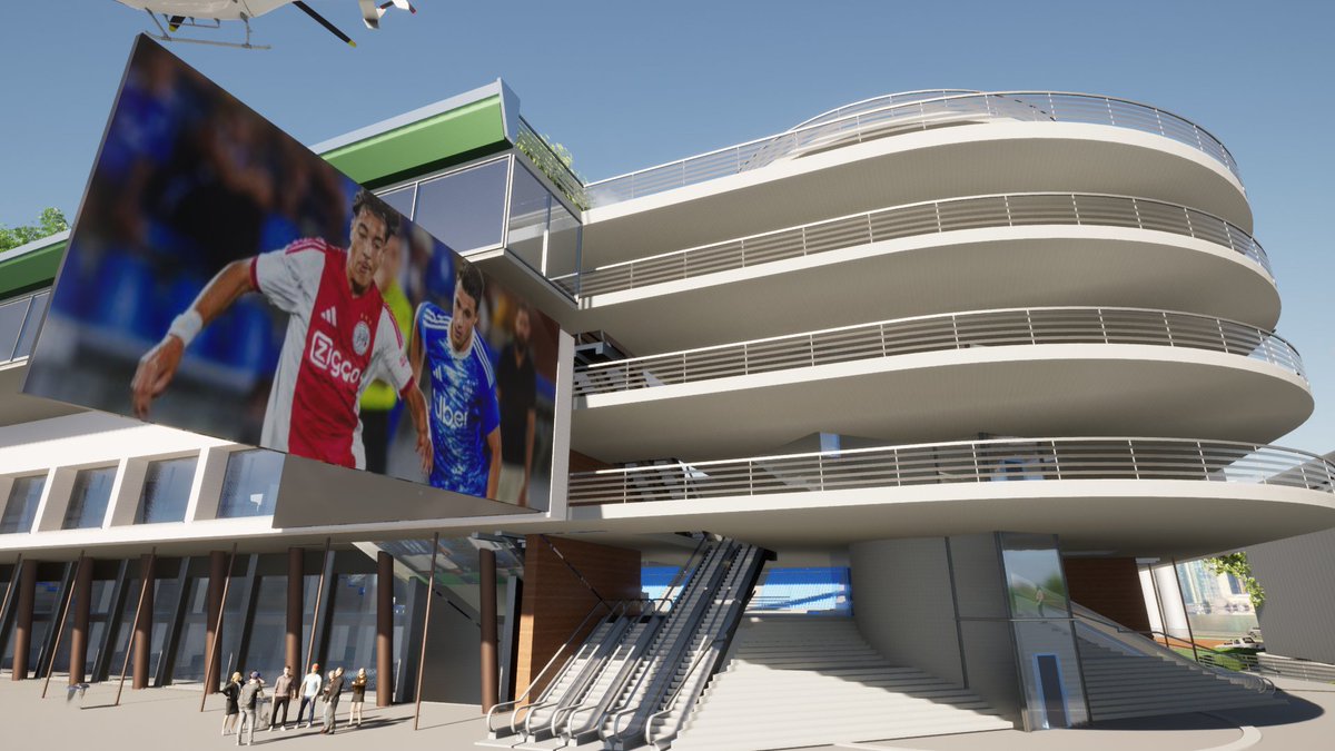 albinopozzi's tweet photo. Questo aggiornamento approfondisce due nuovi aspetti significativi dell’idea del nuovo #Stadio #Sinigaglia, in particolare il drone port (#vertiport) e l’interazione con il pubblico in tempo reale tramite videowall e connettività 5G per il trasferimento dei contenuti streaming. https://t.co/JMjbPYIo8e