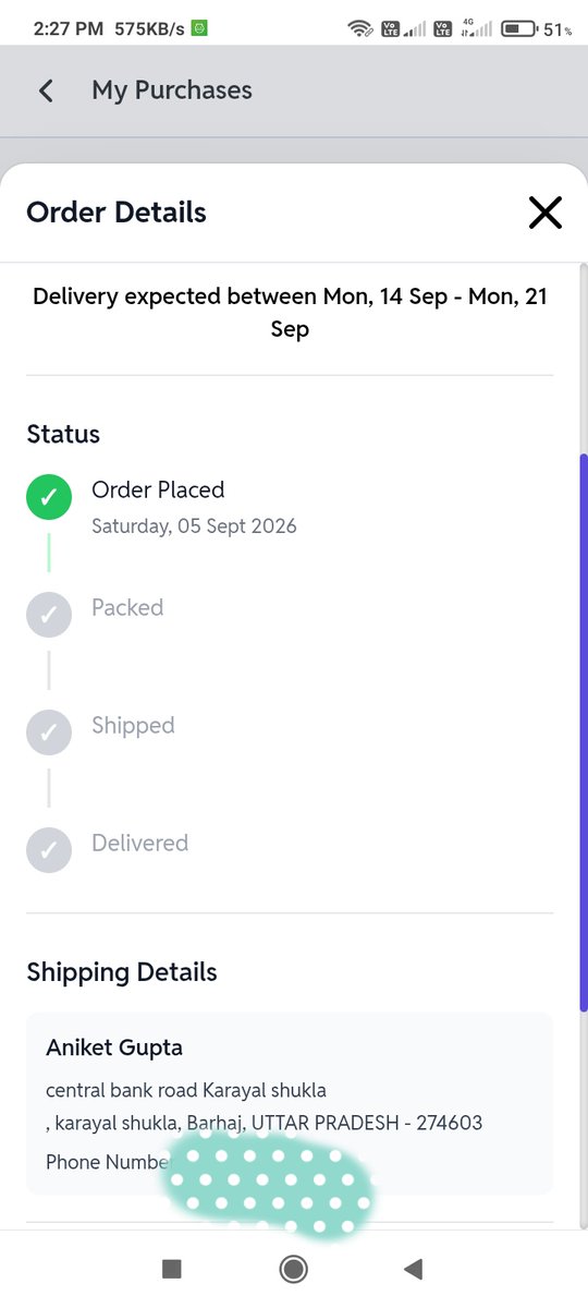 0ggAk99316's tweet photo. I order yakeen module by PW store on 5 september  and happy to see 14 september is expected delivery date ( just 9 days ) . and today is 14 september not any response in order status , i contact support team but say your order is delay , This is shameful trouble 
@PWSMSupport https://t.co/unyyXkH70c