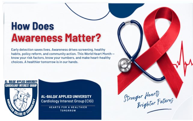BauCig's tweet photo. September is World Heart Month 🫀

A month dedicated to raising awareness about cardiovascular health, understanding the risks we can change, and encouraging healthier choices for stronger hearts.
#cardiology 
#cig
#medschool https://t.co/UGFblr1GAl