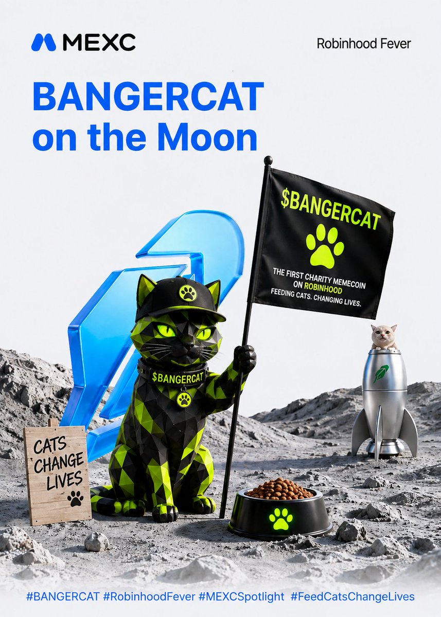 Defi_arch's tweet photo. @Alpha_MEXC Not just another memecoin!

The first charity memecoin on Robinhood actually feeding cats. 🐾
From the streets to the moon, every step has a purpose.

Feed cats. Change lives. Send it.🚀

UID : 10740543

@Alpha_MEXC $BANGERCAT #MEXCSpotlight #RobinhoodFever https://t.co/vRju3AvBjE