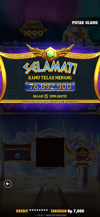 RyanCooperalaa's tweet photo. GATES OF OLYMPUS 1000 🔥

⚡ SPIN GRATIS, MENANG BERUNTUN!
💰 Menang Rp 29.750
🏆 Total kemenangan Rp 76.892.900
🎁 11 SPIN GRATIS tersisa!

✨ PETIR OLYMPUS TURUN, KEMENANGAN BERGEMA! ✨

Link Replay 👉 : https://t.co/rsJ3F2usee

Join Link gacor 👉 :  : https://t.co/OQvVIwtBWr https://t.co/MEte7ynsXd