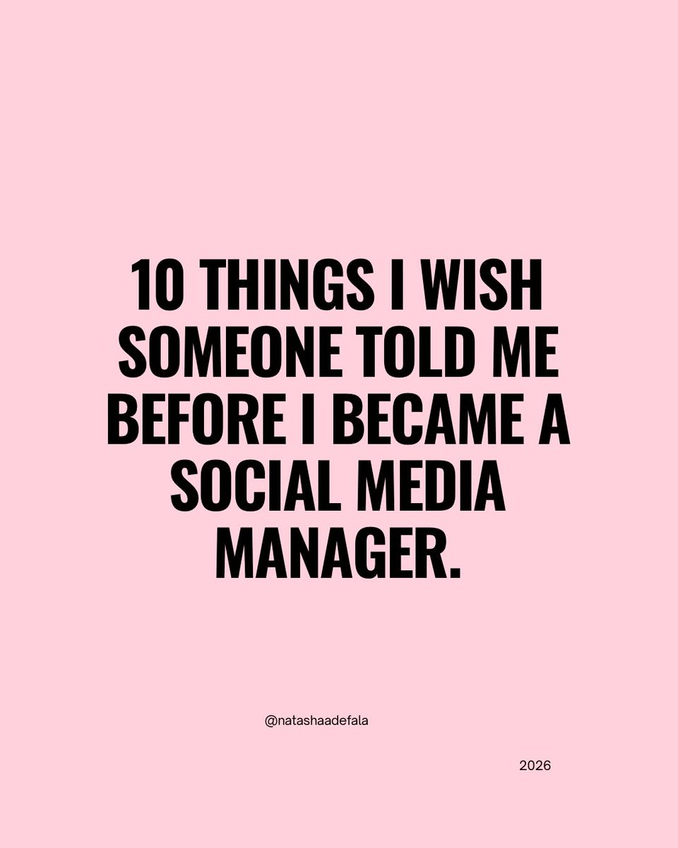 natashaadefal's tweet photo. 6 years ago I walked into this industry with skills and zero structure. I figured most of it out the hard way. So you don’t have to. Save this. Come back to it. Share it with every SMM you know who is working too hard for too little
and doesn’t yet u... https://t.co/CnZkGg495q