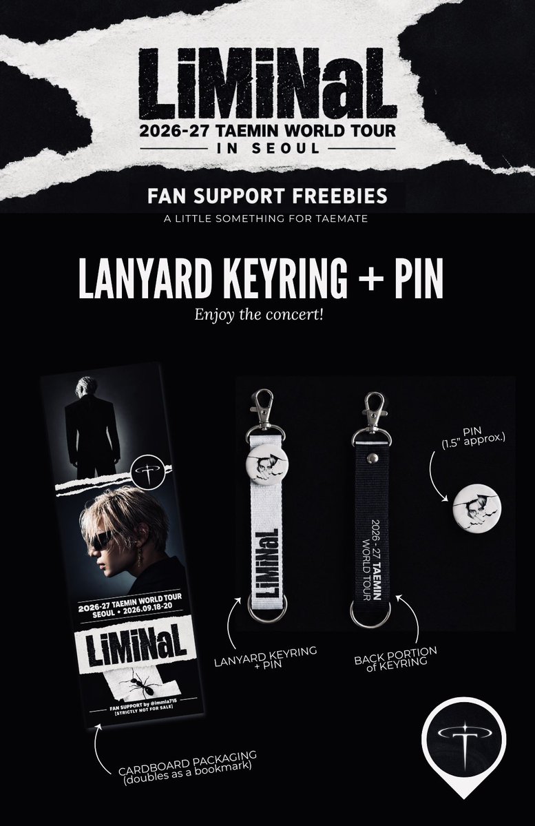 immia715's tweet photo. TAEMIN <LiMiNaL> WORLD TOUR in SEOUL

🗓️2026.09.18-20
📍Jamsil Indoor Arena

A little something for TAEMate.💛🩵
If you see me, just say “Hi” 👋

#TAEMIN #태민
#TAEMIN_LiMiNaL
#TAEMINWORLDTOUR
#TAEMINTOUR https://t.co/Gul2Si3rzl