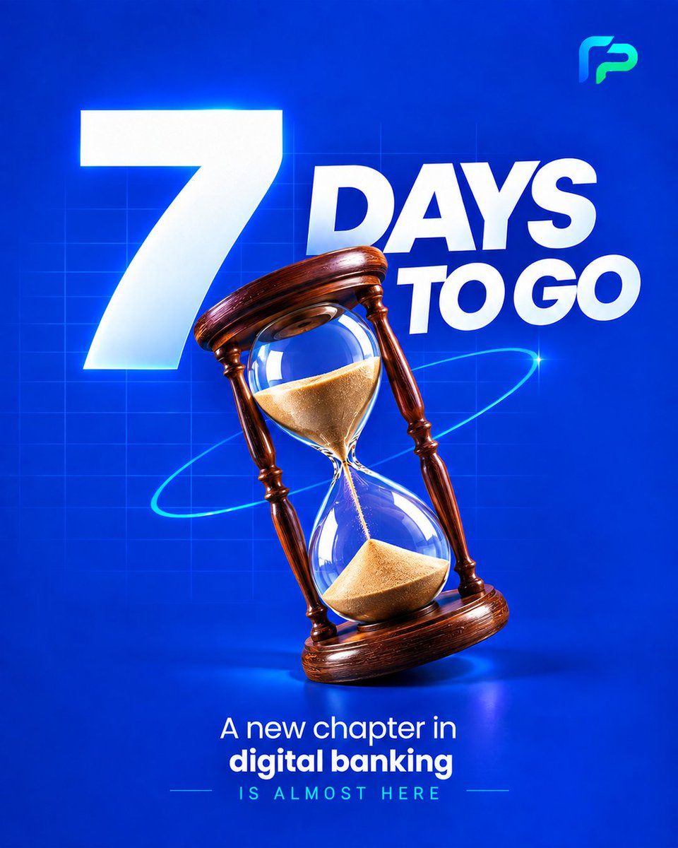 rewapay's tweet photo. 7 DAYS TO GO! ⏳🔥
The countdown is getting real! Just 7 days until we open the doors to a new chapter in digital banking. 🚀
Something smarter. Something simpler. Something built around you and your everyday hustle.
The wait is almost over. 👀💚
RewaPay — Bank Less. Live More. https://t.co/FvrFPfV5Ge