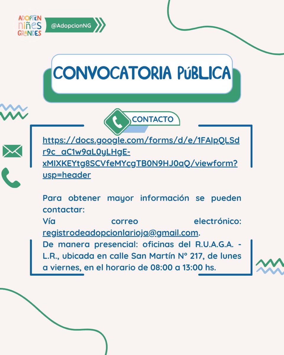 AdopcionNG's tweet photo. su historia y sostener sus vínculos con sus hermanos.

📩 registrodeadopcionlarioja@gmail.com https://t.co/VTkTLcHmdm