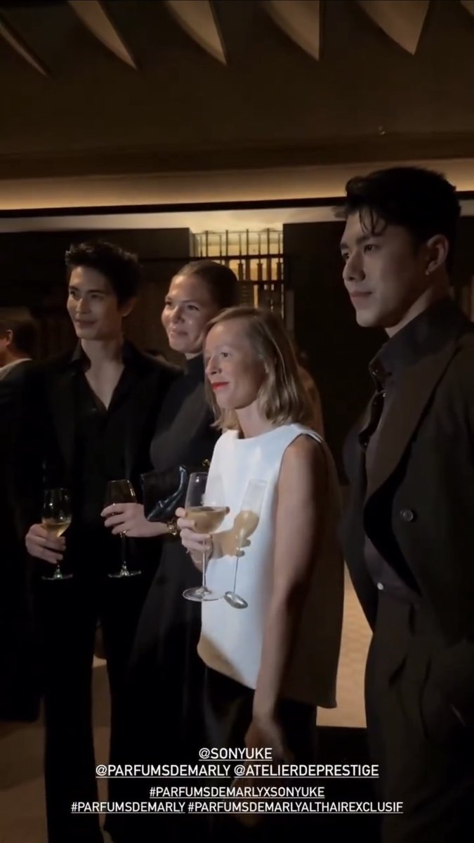 14febyr's tweet photo. พี่น้องนายไป  Parfums de Marly - Althair Exclusif Launch Event แล้วในงานมีพี่สนยุกต์ด้วย 🥺 https://t.co/IsJbp3HrHg